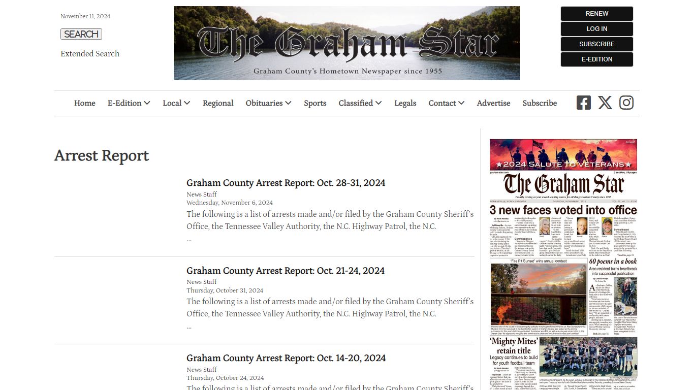 Arrest Report | The Graham Star, Robbinsville, North Carolina